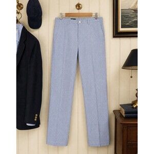 Polo Ralph Lauren Preppy Golf Pants Blue Check Straight Fit 32x32 Gingham Cotton